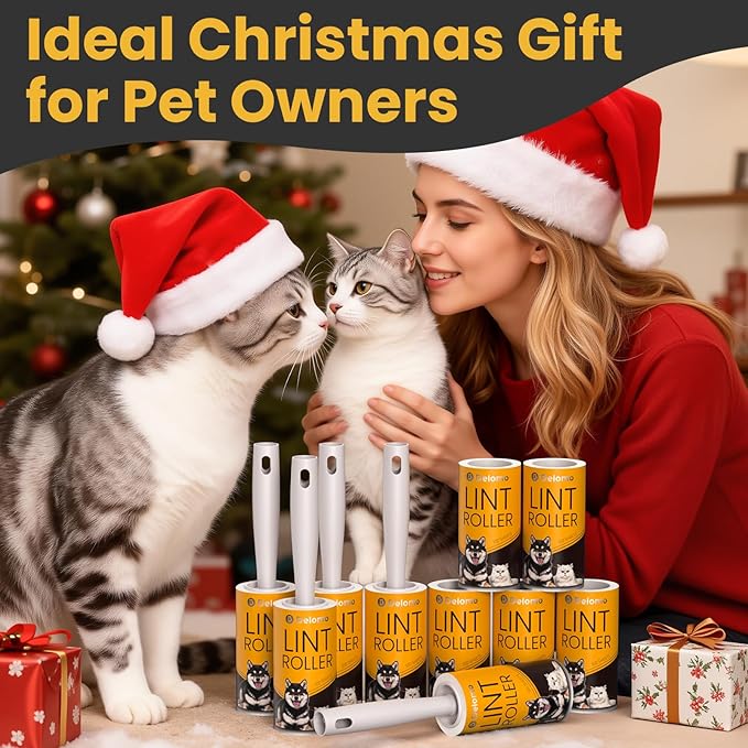 DELOMO Lint Roller 1,000 Sheets (5 Rollers + 5 Refills) - Lint Rollers for Pet Hair Extra Sticky, Mega Value Pet Hair Removal Tool for Clothes/Couch/Furniture/Car - Keep Your Home Tidy