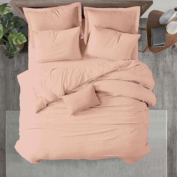 Kotton Culture 120"x 98" 1 Pc Oversized King Duvet Cover Only 100% Egyptian Cotton - Luxury 1000 TC Hotel Quality Comforter Cover with Zipper Closure & Corner Ties - Fits Large King Inserts - Peach