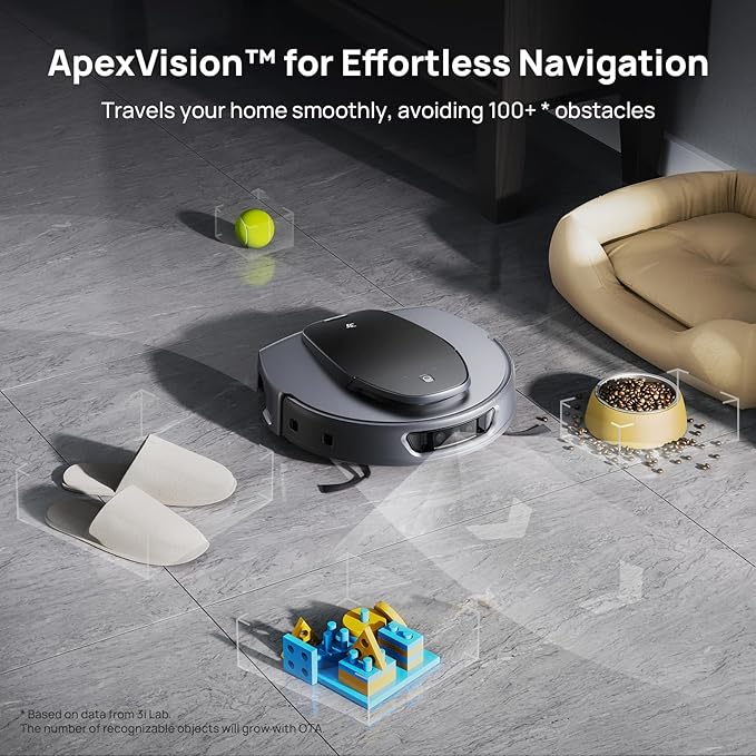 3i S10 Ultra Robot Vacuum and Mop with WaterRecycle System, 13000Pa Suction, Self-Cleaning Extendable Roller Mop, Auto Mop Washing & Drying, Self-Emptying & Refilling, Ai Obstacle Avoidance