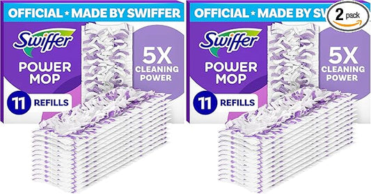 Swiffer PowerMop Multi-Surface Mopping Pad Refills, Made by Swiffer, for Floor Cleaning, 11 Count (Pack of 2)