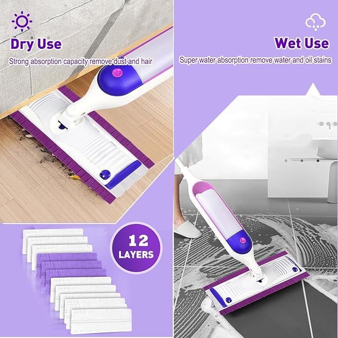 Power Mop Pads for Swiffer Power Mop Refills, Multi-Surface Power Mop Pads for Swiffer Power Mop Pads, Disposable PowerMop Refill Pads Compatible with Swiffer Wet Pads Refill, 20 Count