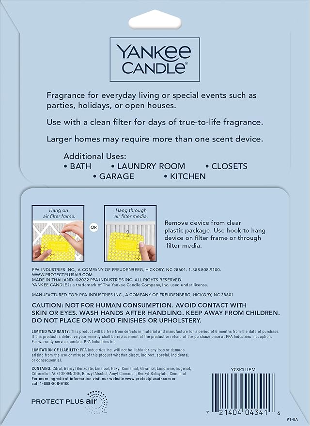 Yankee Candle Sicilian Lemon Whole Home Air Freshener (Pack of 4)