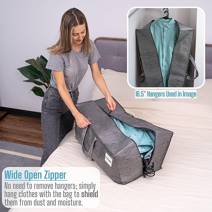 VENO 4 Pack Moving Bags w/Backpack Straps, Heavy Duty, Moving Boxes Alternative, Packing Supplies, Large Storage Totes for Dorm Room Essentials with Zipper for Clothes (Gray, 4 Pack)