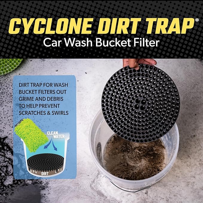 Chemical Guys DIRTTRAP02 Cyclone Dirt Trap Car Wash Bucket Insert Car Wash Filter Removes Dirt and Debris While You Wash (Red) 12" Diameter Great for Washing Cars, Trucks, SUVs, RVs & More