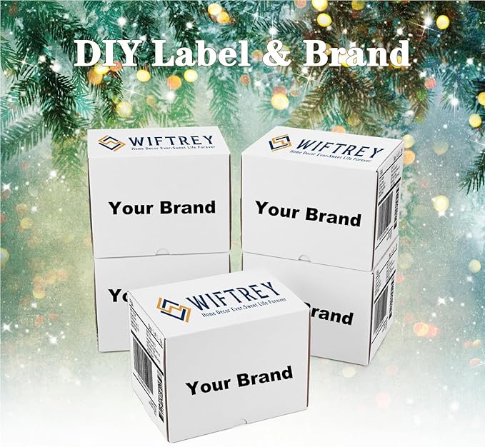 WIFTREY 8x6x6 inches White Shipping Boxes set of 25, Small Corrugated Cardboard Box for Packaging Small Business, Mailing, Moving