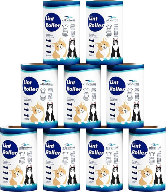 Extra Sticky Lint Roller Refills Only, Mega Value Set 999 Sheets for Pet Hair Removal, Dog and Cat Lint Remover for Clothes, Furniture, Carpet