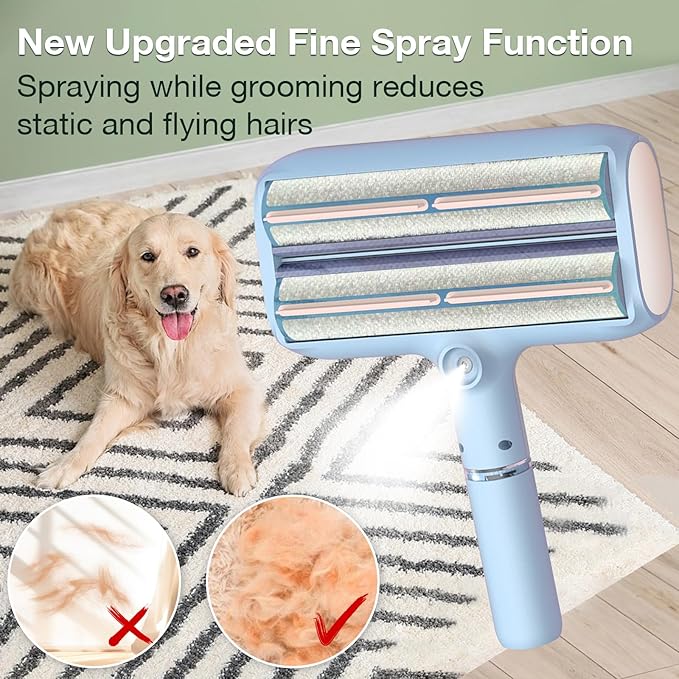 Pet Hair Removal Tool: New Upgraded Pet Hair Remover with Fur Bin-Reusable Lint Roller for Pet Hair-Cat and Dog Hair Remover for Couch, Furniture, Carpet, Clothes, Car Seat - Essential for Pet Owners