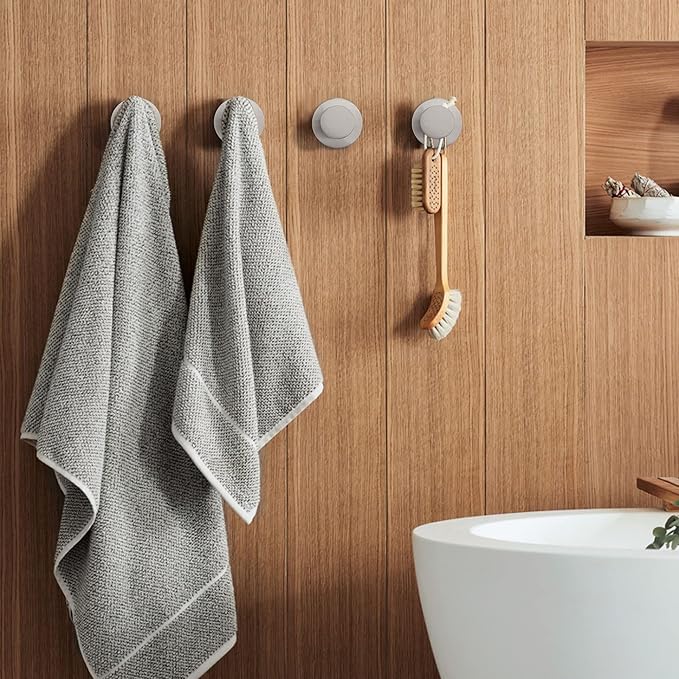 TUNNY 5 Pack Round Towel Hooks-Shiny Nickel Brushed Modern Coat Hooks Shower Towel Hooks for Bathroom Kitchen Home Storage