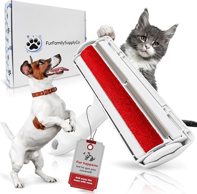 Pet Hair Remover Roller – Reusable Lint Remover for Dogs & Cats – Portable Fur Remover for Furniture, Couch, Carpet & Bedding