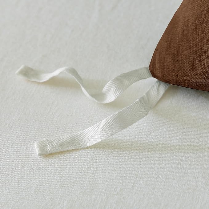 EVERLY 100% Pure Linen Duvet Cover Set Twin Size 68X90Inch 2pcs (1 Duvet Cover,1Pillowcases) Soft and Breathable for All Season with Coconut Button Closure, Suitable for Hot Sleepers-Chocolate