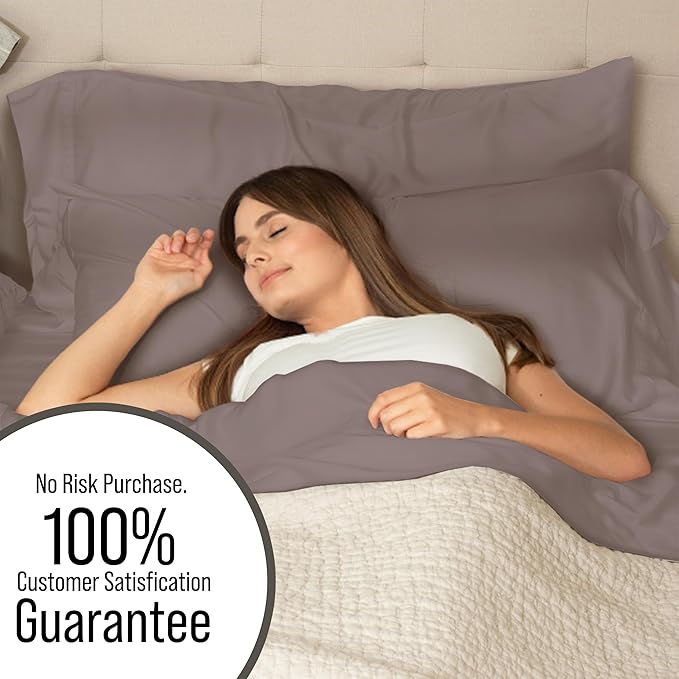 Bella Coterie Luxury Bamboo Viscose California King Size Duvet Cover Set | 100% Organically Grown | Corner Ties | Ultra Soft | Cooling | Two Pillow Shams | 106 x 94 | No Insert [Mocha]