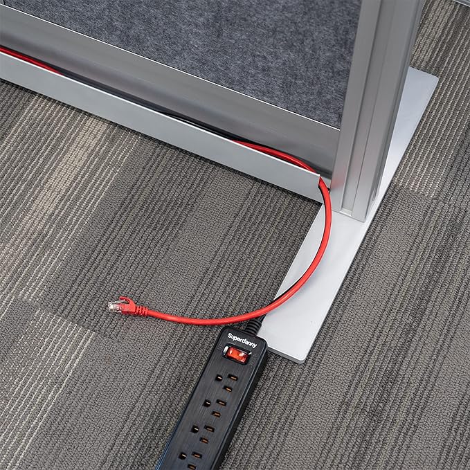 Workflow Modular Wall | Room Divider with Whiteboard, Sound Dampening, & Frosted Acrylic Panels | Expandable Office Partition for Privacy & Stability (70" x 70")