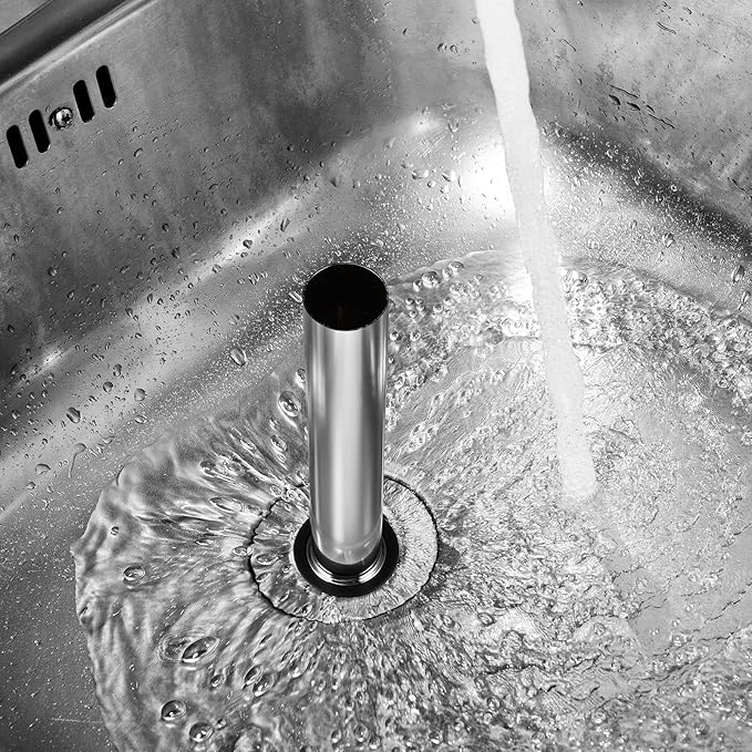 Tatuo 2 Pcs Bar Sink Overflow Pipe 7.48 Inches High Brass Metal Sink Strainer Pipe Dip Overflow Tube Bar Dip Stopper Bathroom Tube Fittings for 1.75 Inch Drains