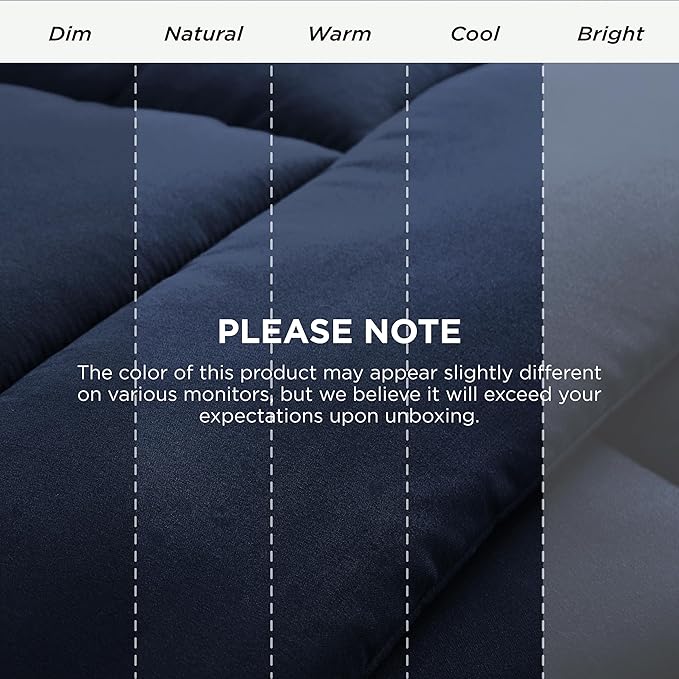 Bedsure Comforter Duvet Insert - Quilted Comforters Oversized King, All Season Duvet, GentleSoft Down Alternative Bedding, with 8 Tabs, Gifts for Women/Men, Navy Blue, Oversized King 116 x 98 Inches