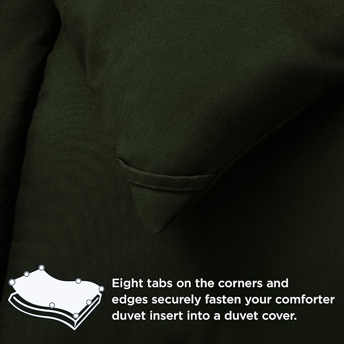 Bedsure Comforter Duvet Insert - Quilted Comforters Twin Size, All Season Duvet, GentleSoft Down Alternative Bedding, with 8 Tabs, Gifts for Women/Men, Olive Green, Twin 88 x 68 Inches