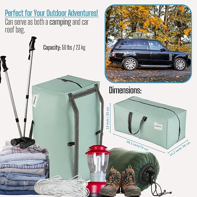 VENO 4 Pack Moving Bags w/Backpack Straps, Heavy Duty, Moving Boxes Alternative, Packing Supplies, Large Storage Totes for Dorm Room Essentials with Zipper for Clothes (Light Green Matte, 4 Pack)