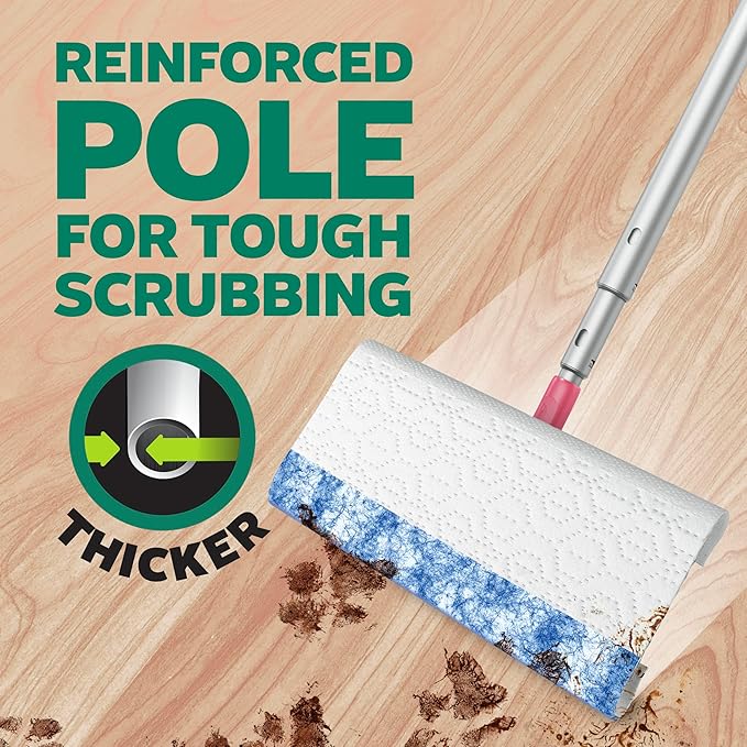 Swiffer Sweep and Mop Deluxe, Limited Edition Pink Wicked: for Good, 2-in-1 Floor Mopping and Sweeping Kit, 1 Sweeper Device, 5 Heavy Duty Dry Sweeping Cloths, 3 Heavy Duty Wet Mopping Cloths