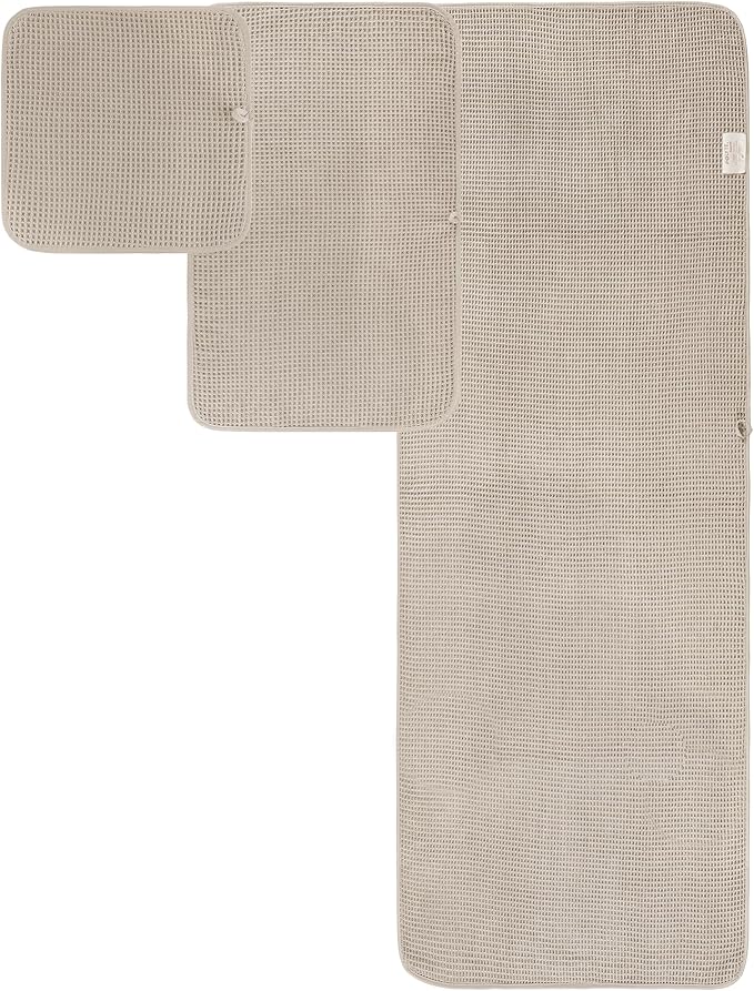 POLYTE Oversize, 60 x 30 in., Quick Dry Lint Free Microfiber Bath Towel Set, 6 Piece (Waffle Weave)